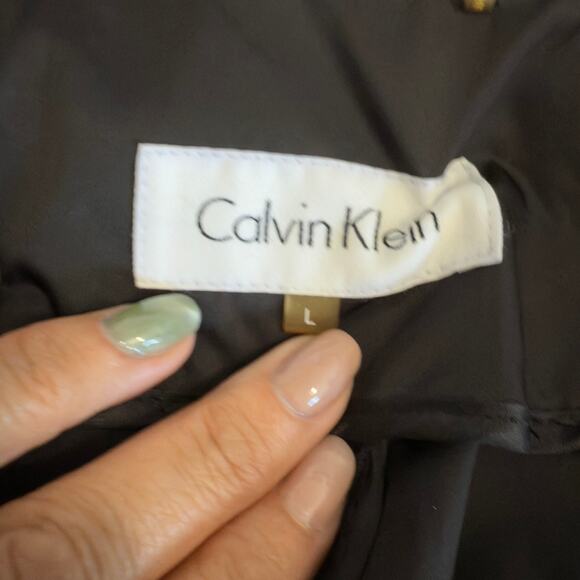 Calvin Klein size Large women's black long line tunic length jacket, #4176 - Picture 11 of 13